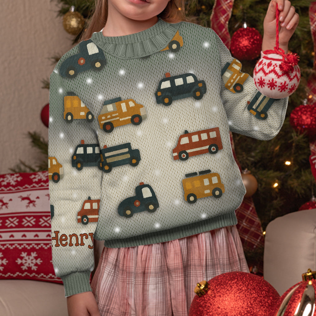 „Love Cars“-Pullover – personalisierter Kinderpullover