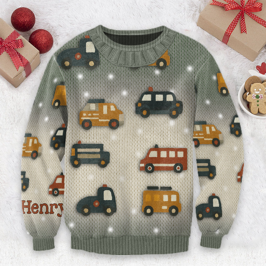 „Love Cars“-Pullover – personalisierter Kinderpullover