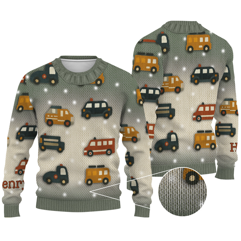 „Love Cars“-Pullover – personalisierter Kinderpullover
