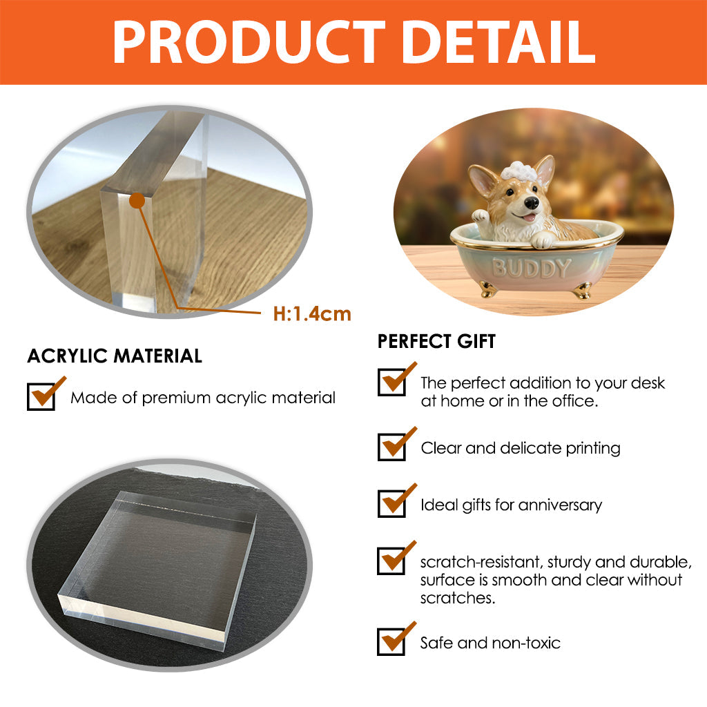 Wunderschöne Badezimmerdekoration für Hunde- und Katzenliebhaber – personalisierte Acrylplakette in Hundeform