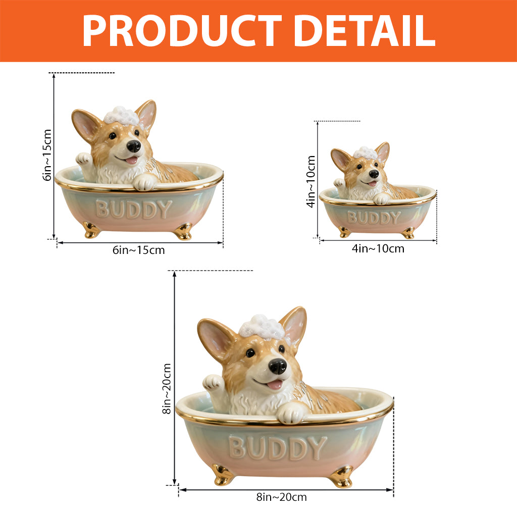 Wunderschöne Badezimmerdekoration für Hunde- und Katzenliebhaber – personalisierte Acrylplakette in Hundeform