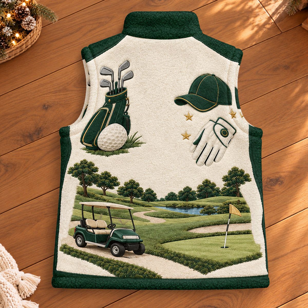 Golf Club - Personalized Golf Flannel Fleece Vest
