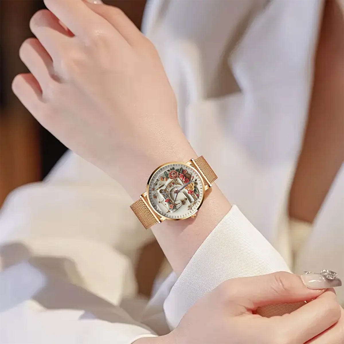 Beautiful Sewing Machine - Personalized Sewing Women Hand Watch