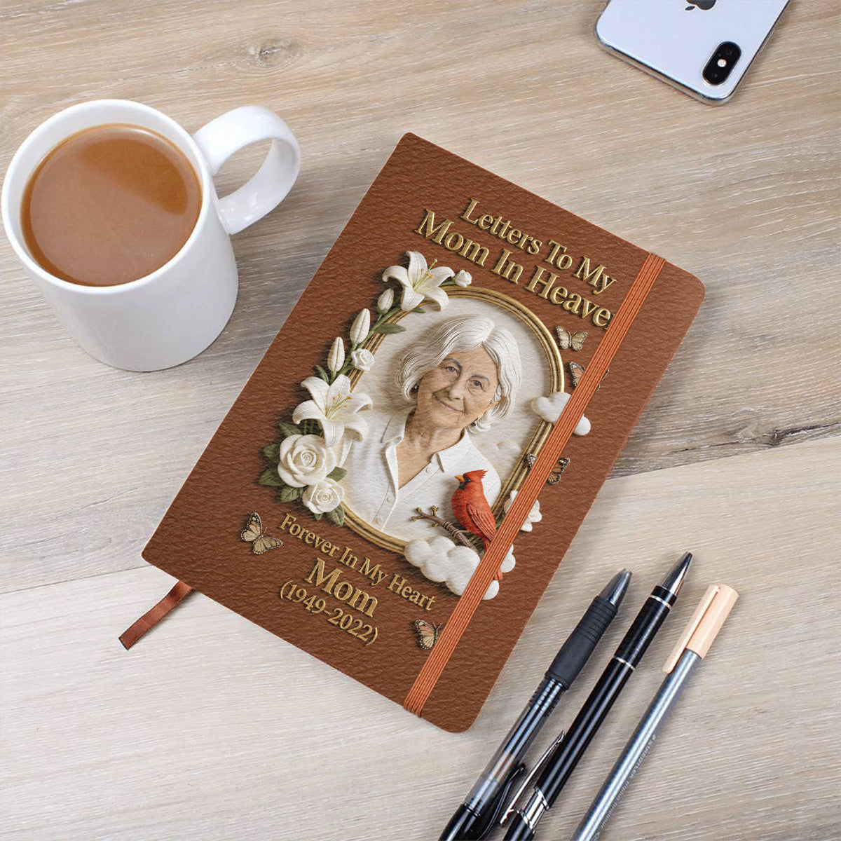 Erinnerungsgeschenk für Verstorbene – Personalisiertes Gedenk-Lederjournal