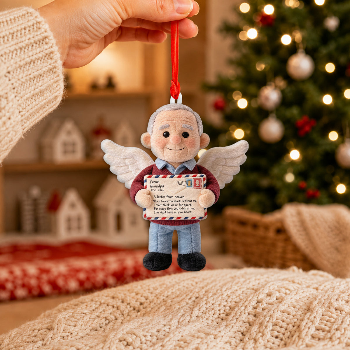 Letter From Heaven Memorial - Personalized Memorial Plush Ornament