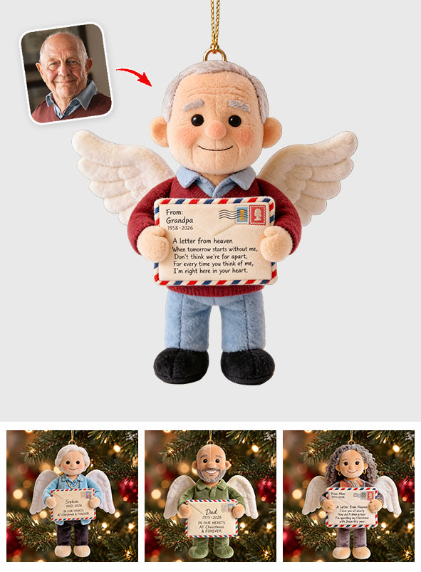 Letter From Heaven Memorial - Personalized Memorial Plush Ornament