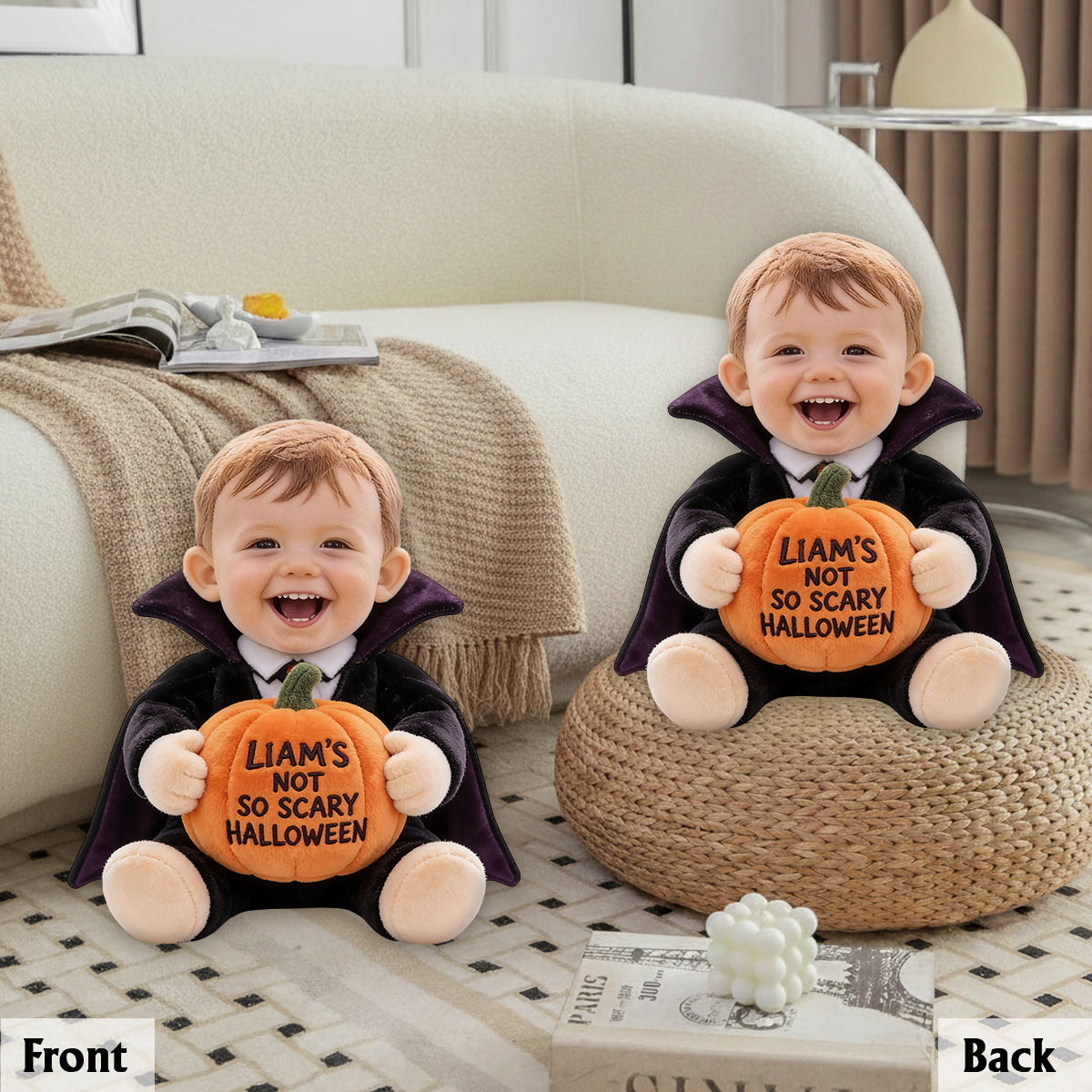 Kids Halloween Cosplay - Personalized Kid Premium Faux Fur Pillow
