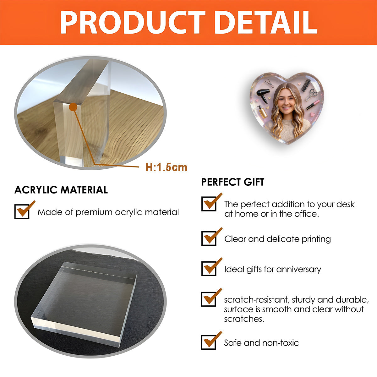 Gift For Hairdressers, Custom From Any Photo - Personalized Hairdresser Pocket Hug Card