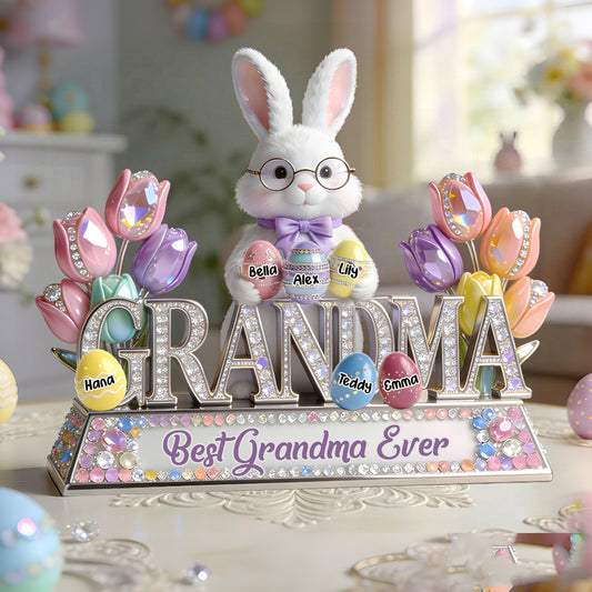 Easter's Peep Perfect Gift For Grandma - Personalized Grandma Custom Shaped Acrylic Plaque