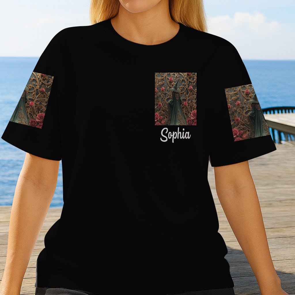 Lila Hexe – Personalisiertes Hexen-Shirt