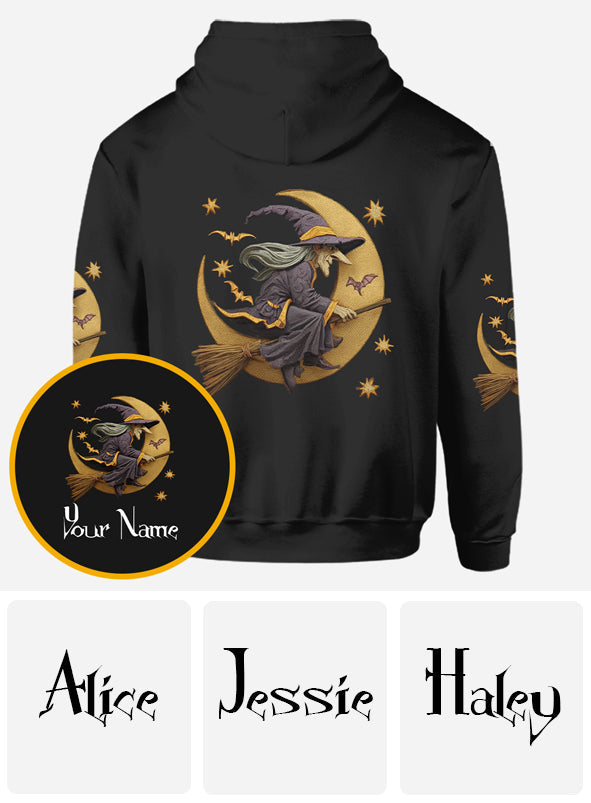 Lila Hexe – Personalisiertes Hexen-Shirt