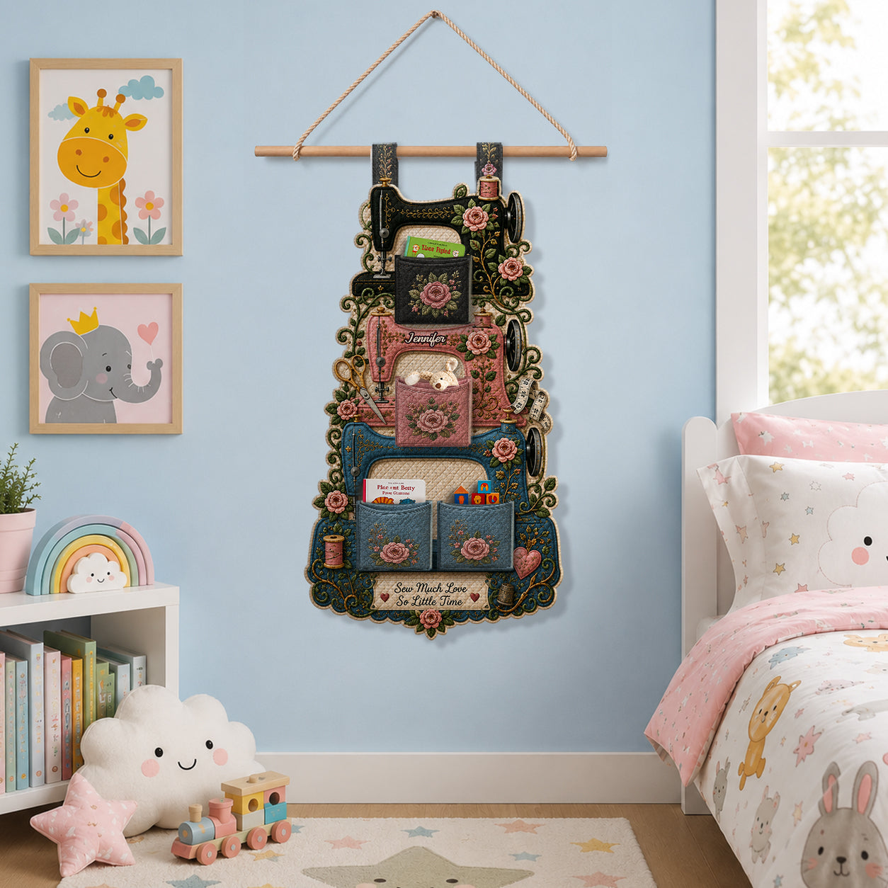 Love Sewing - Personalized Sewing Hanging Organizer