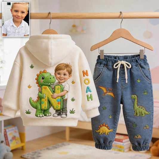 Jedes Foto, Jedes Thema Alphabet - Personalisierter Kinder Hoodie & Jogginghose
