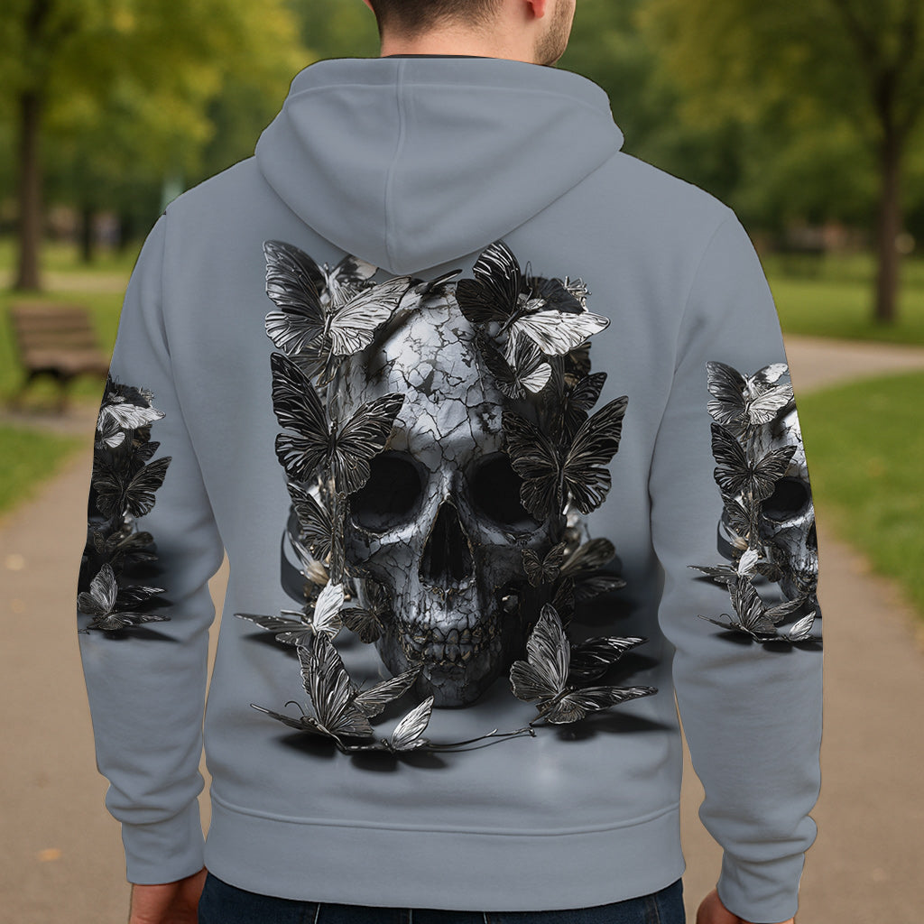 Cooles Totenkopf-Shirt mit personalisiertem Totenkopf-Print