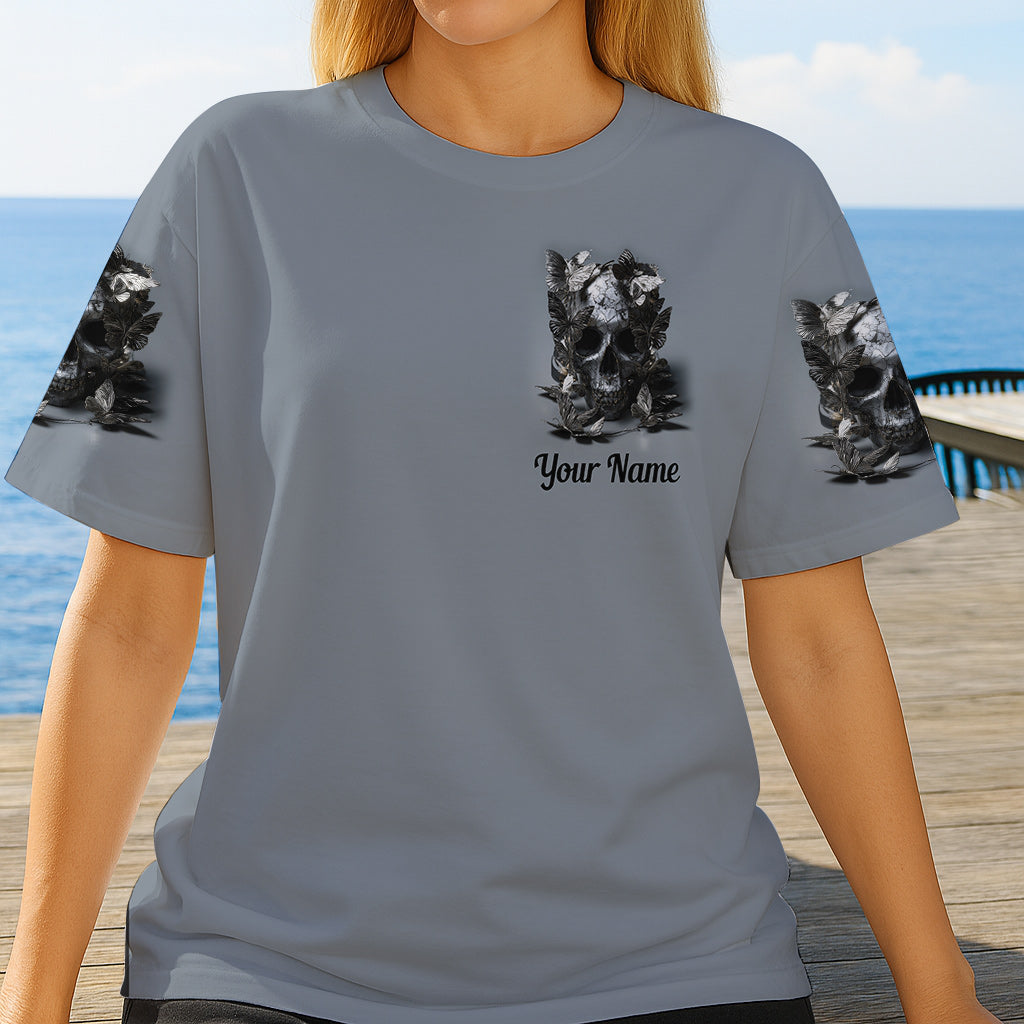 Cooles Totenkopf-Shirt mit personalisiertem Totenkopf-Print