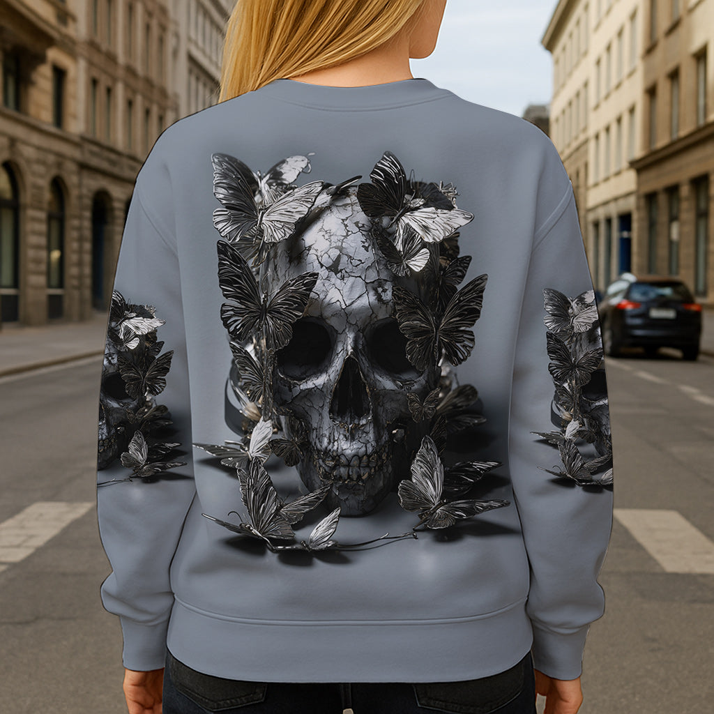Cooles Totenkopf-Shirt mit personalisiertem Totenkopf-Print