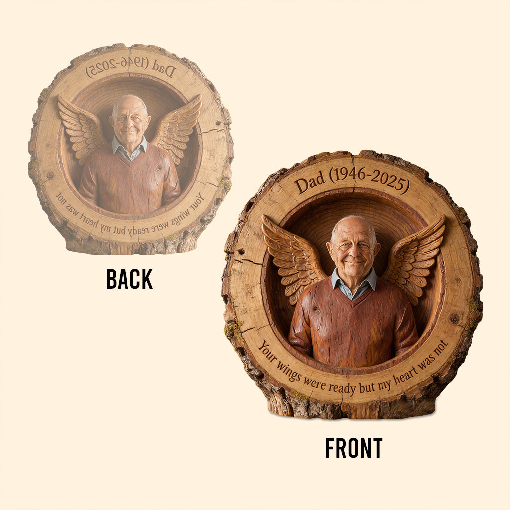 Deine Flügel waren bereit – Personalisierte Gedenktafel aus Acryl in individueller Form