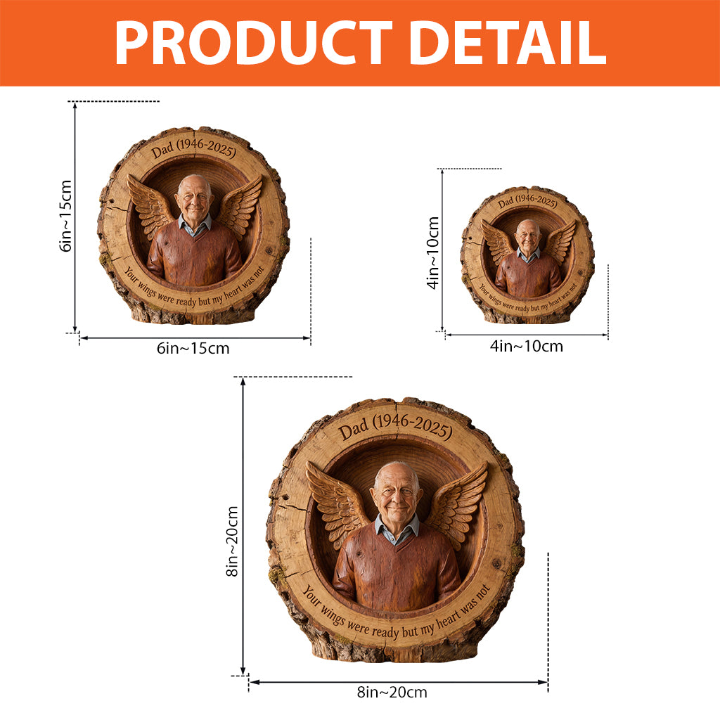 Deine Flügel waren bereit – Personalisierte Gedenktafel aus Acryl in individueller Form