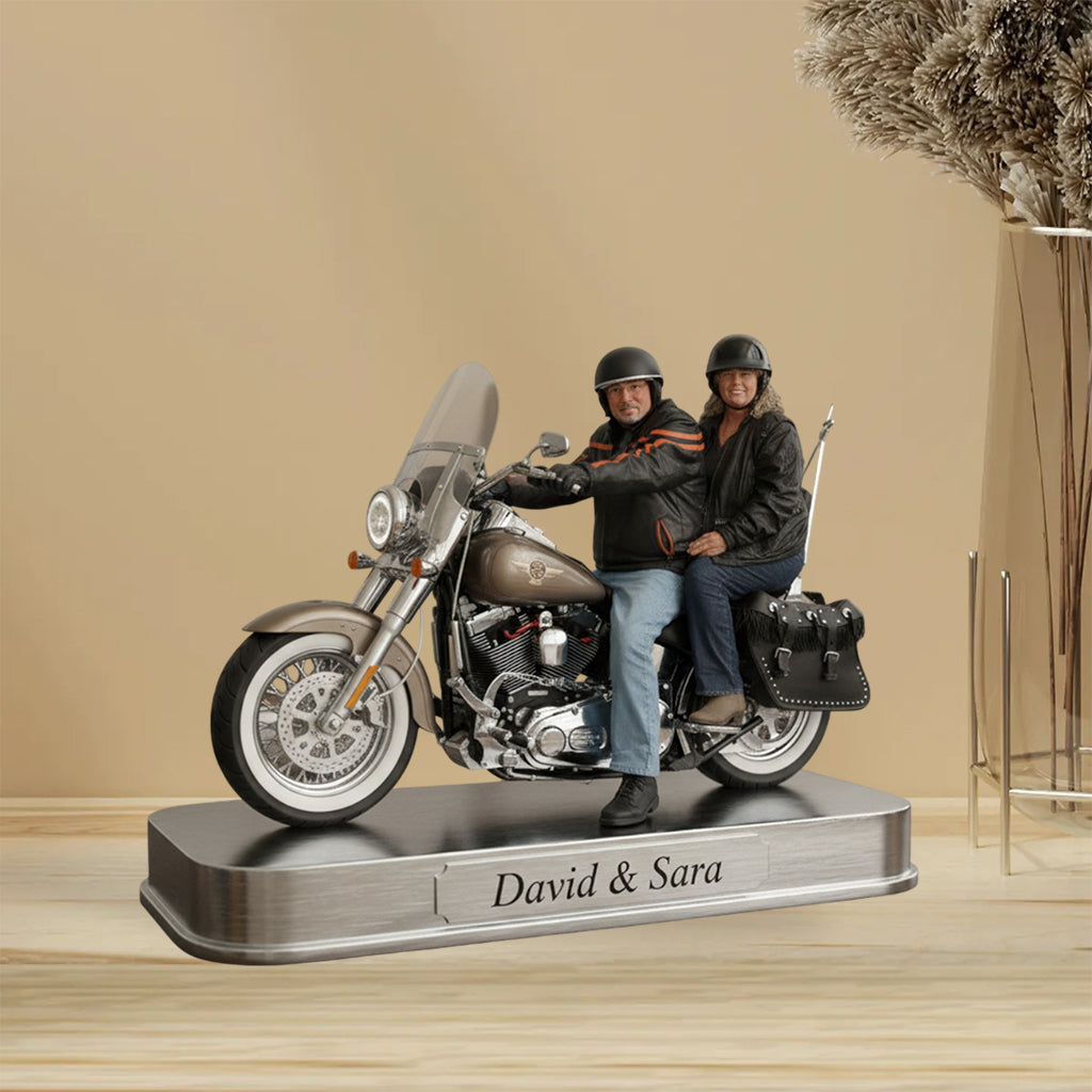 Individuell gestaltbar nach Foto – Personalisierte Acrylplakette in Bikerform