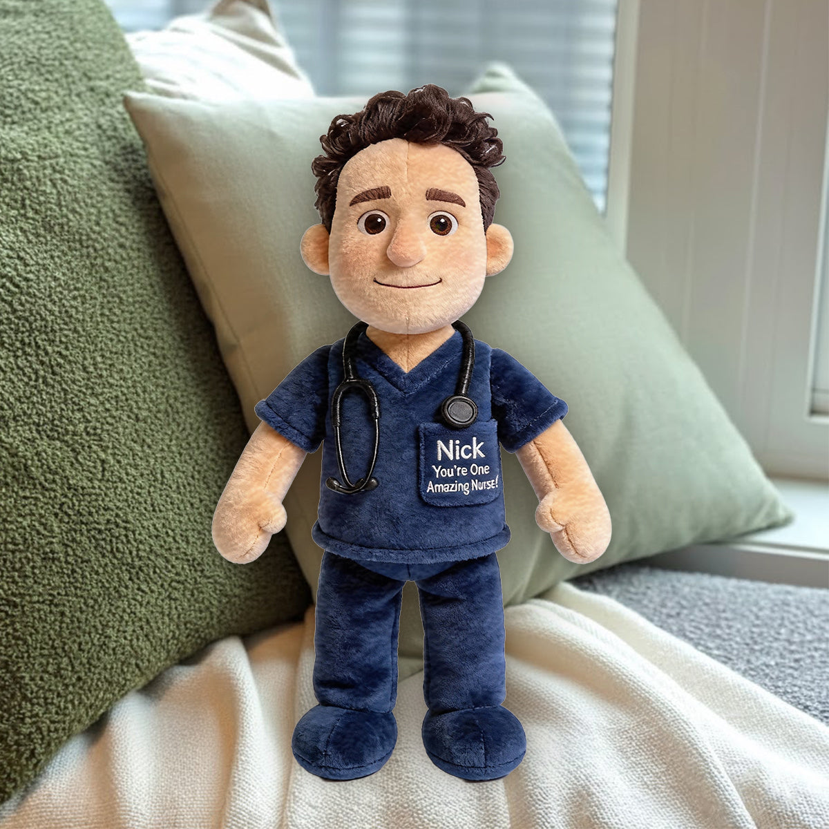 You Are Doing A Great Job - Personalized Nurse Premium Faux Fur Pillow