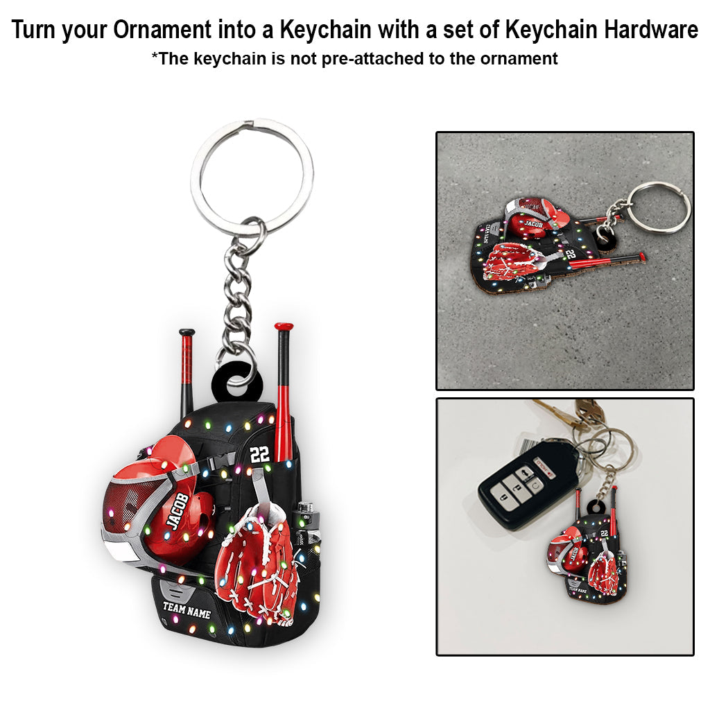 Baseball-Rucksack – personalisierter Baseball-Anhänger