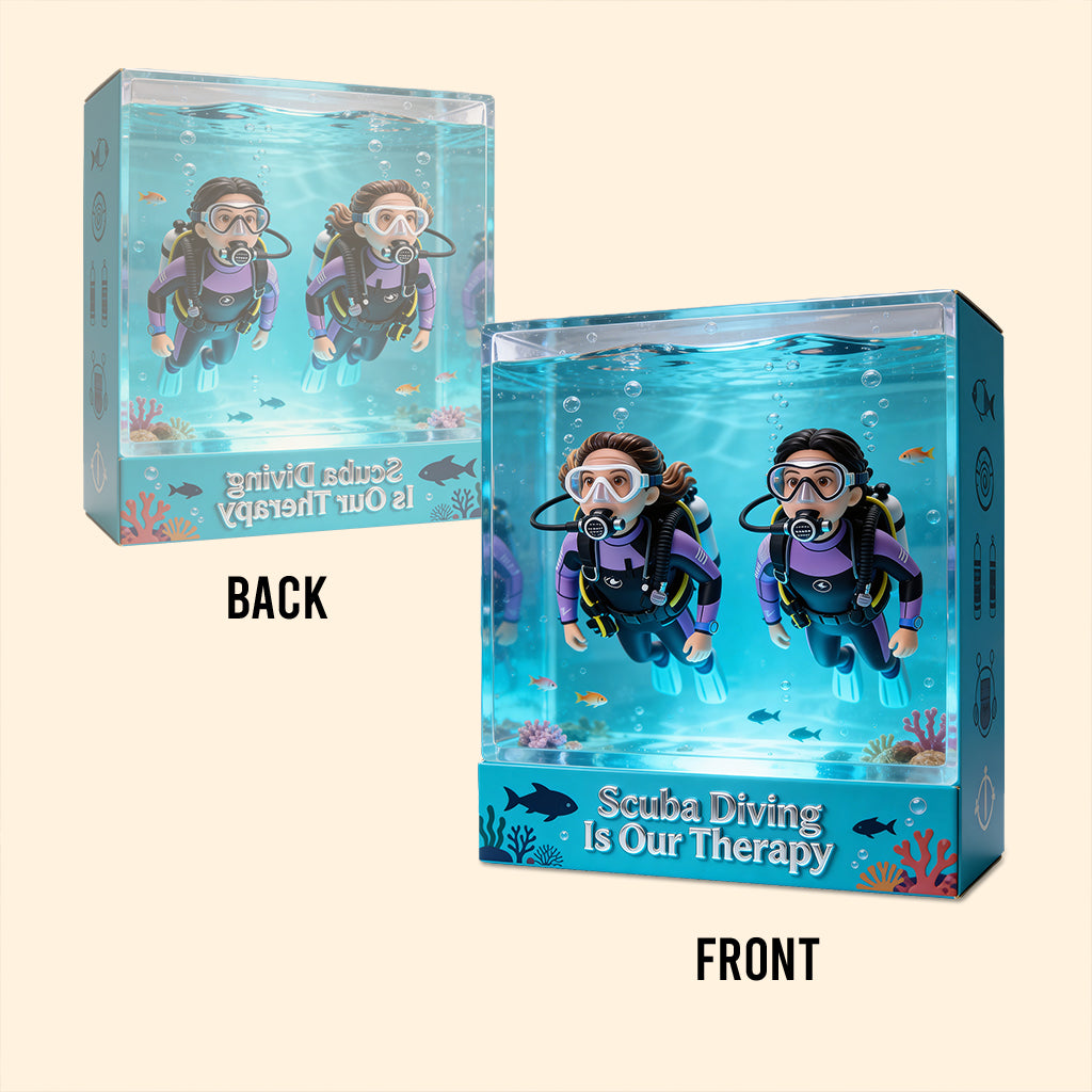 Tauchen, der Meistertaucher – personalisierte, individuell geformte Acrylplakette zum Thema Tauchen