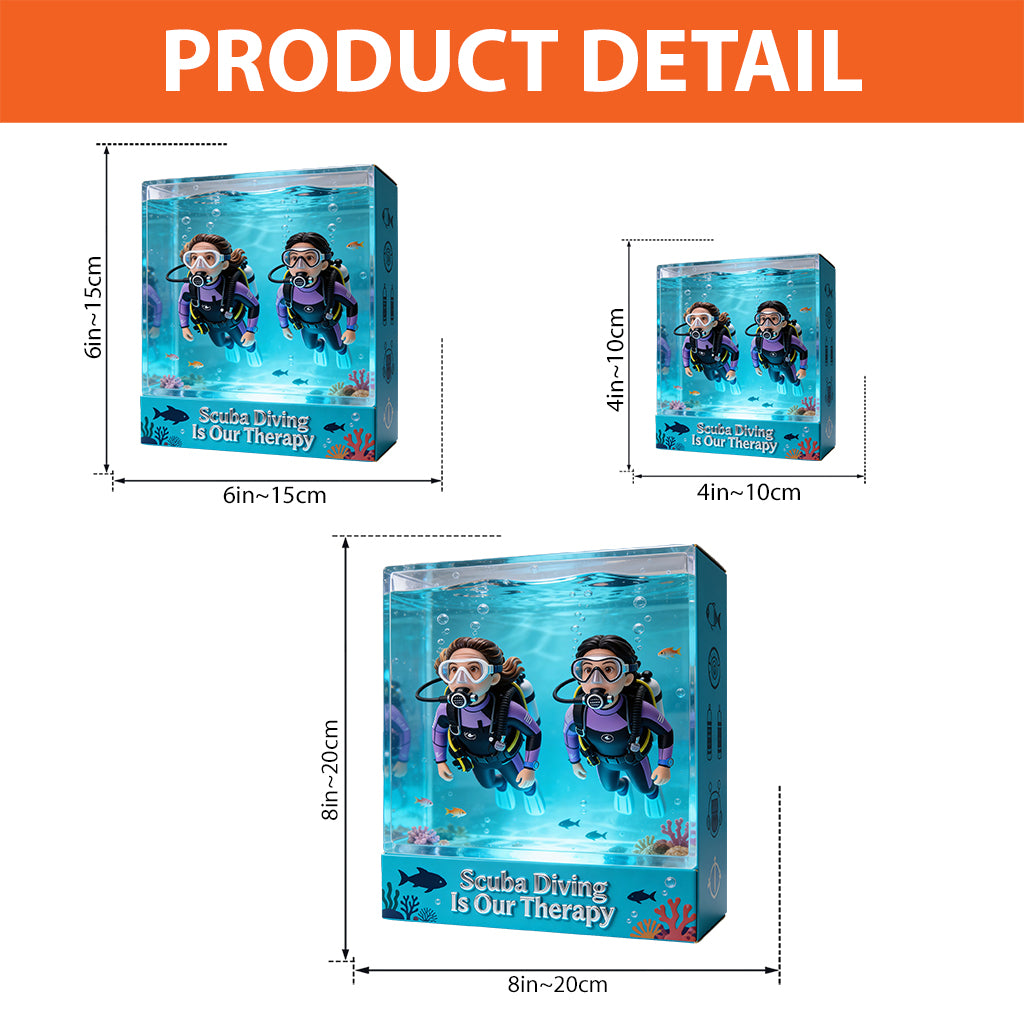 Tauchen, der Meistertaucher – personalisierte, individuell geformte Acrylplakette zum Thema Tauchen