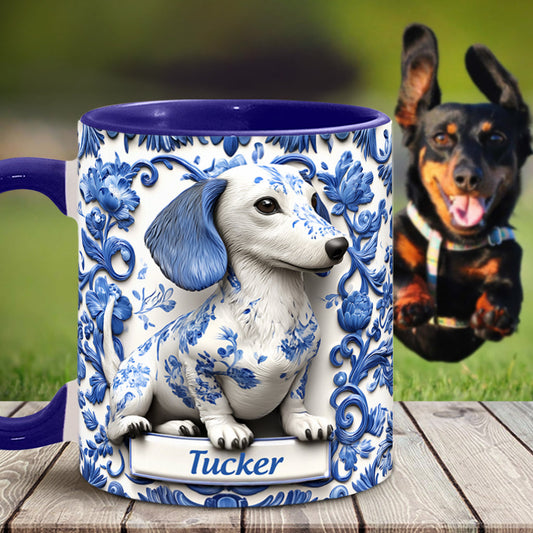 Cute Dachshund - Personalized Dog Accent Mug