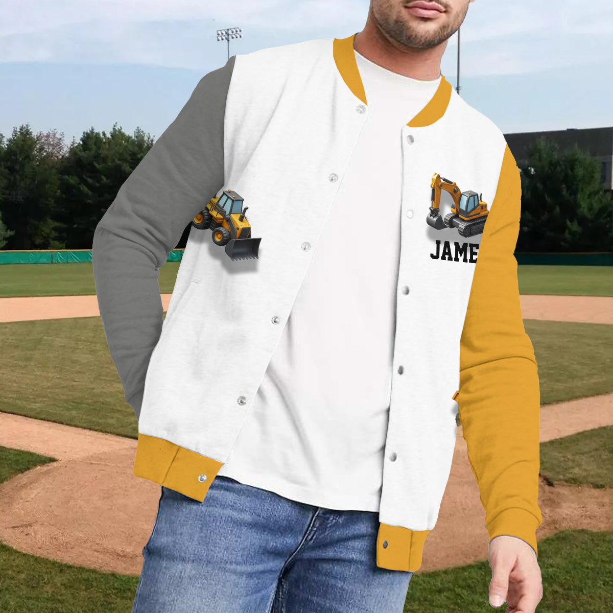 See You Later Excavator - Personalisierte Kinder-Collegejacke