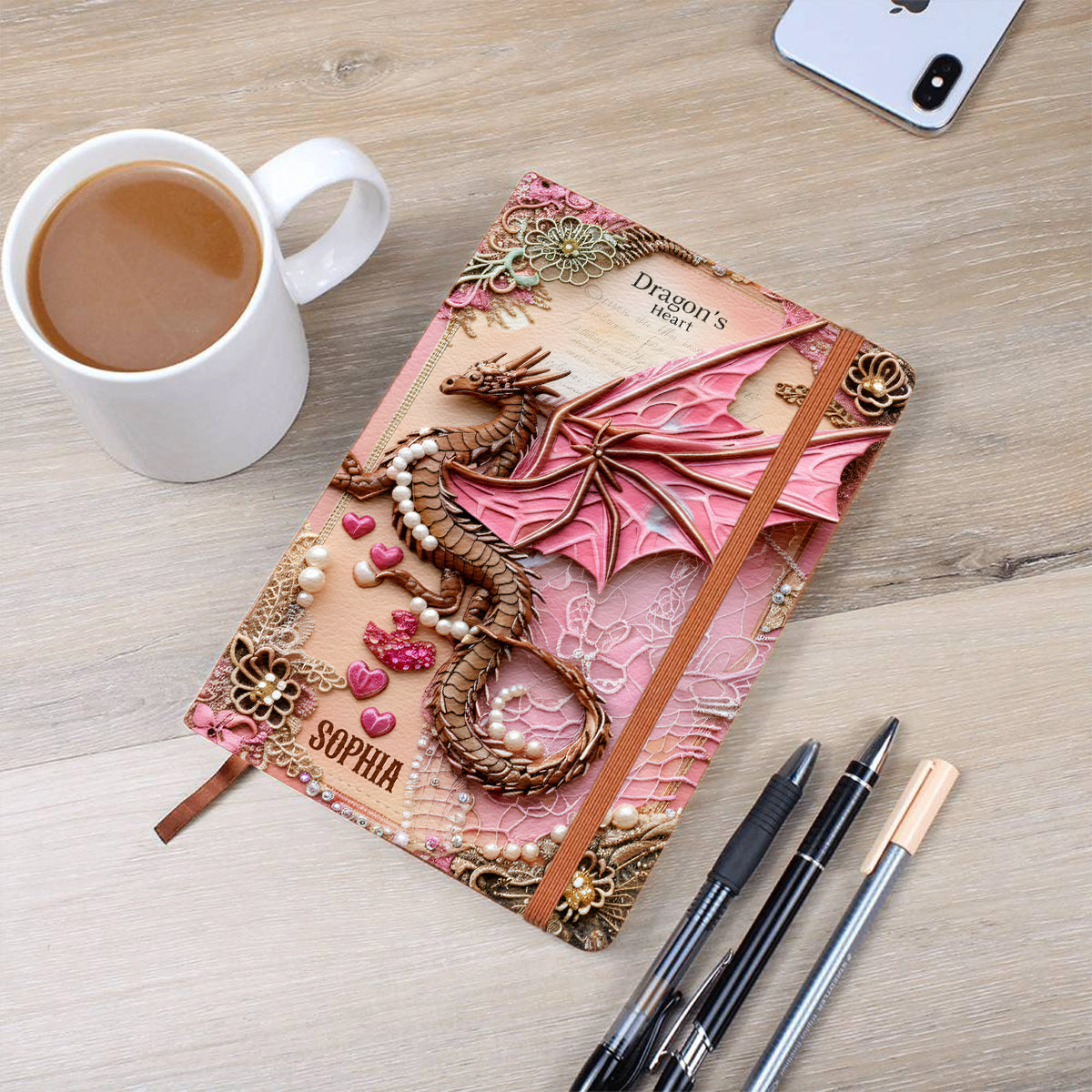 Dragon's Heart - Personalized Dragon Leather Journal