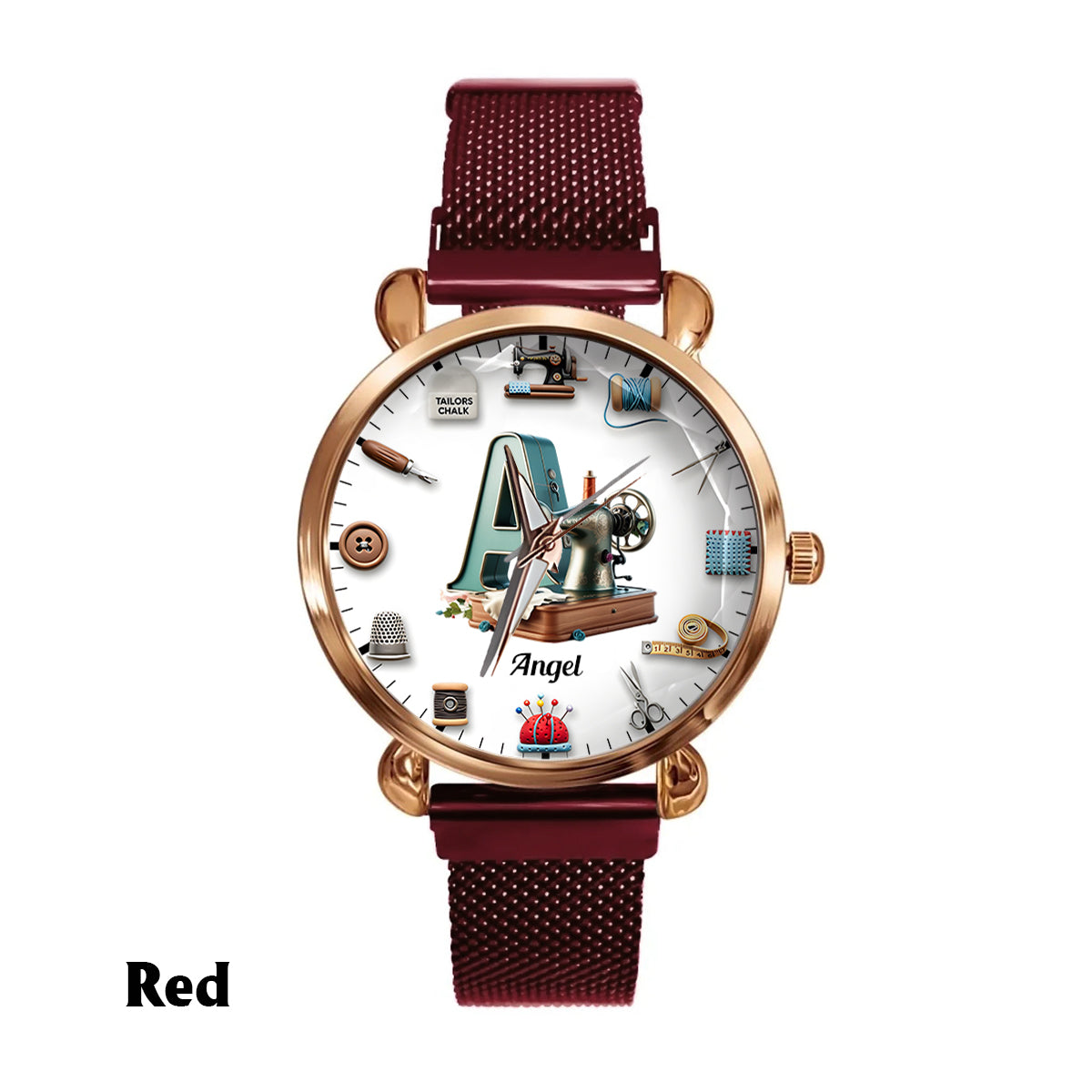 Nähbegeisterung – Personalisierte Damen-Handuhr 