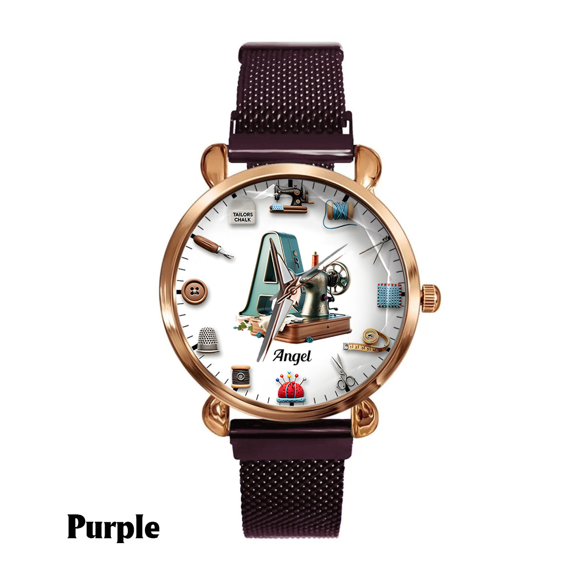 Nähbegeisterung – Personalisierte Damen-Handuhr 