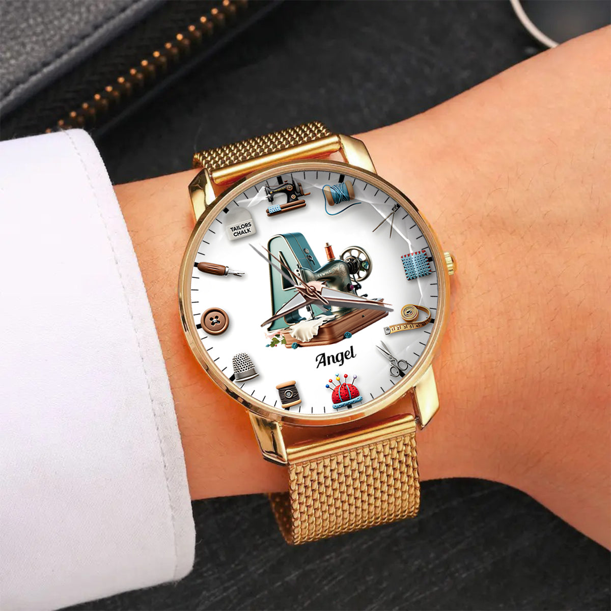 Nähbegeisterung – Personalisierte Damen-Handuhr 