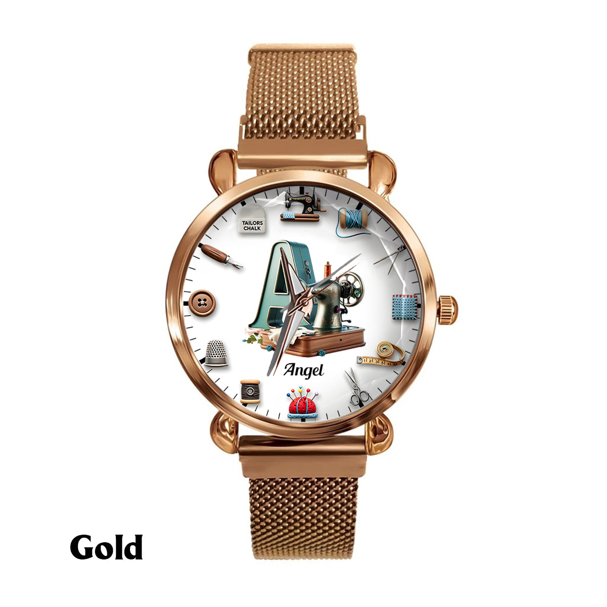 Nähbegeisterung – Personalisierte Damen-Handuhr 