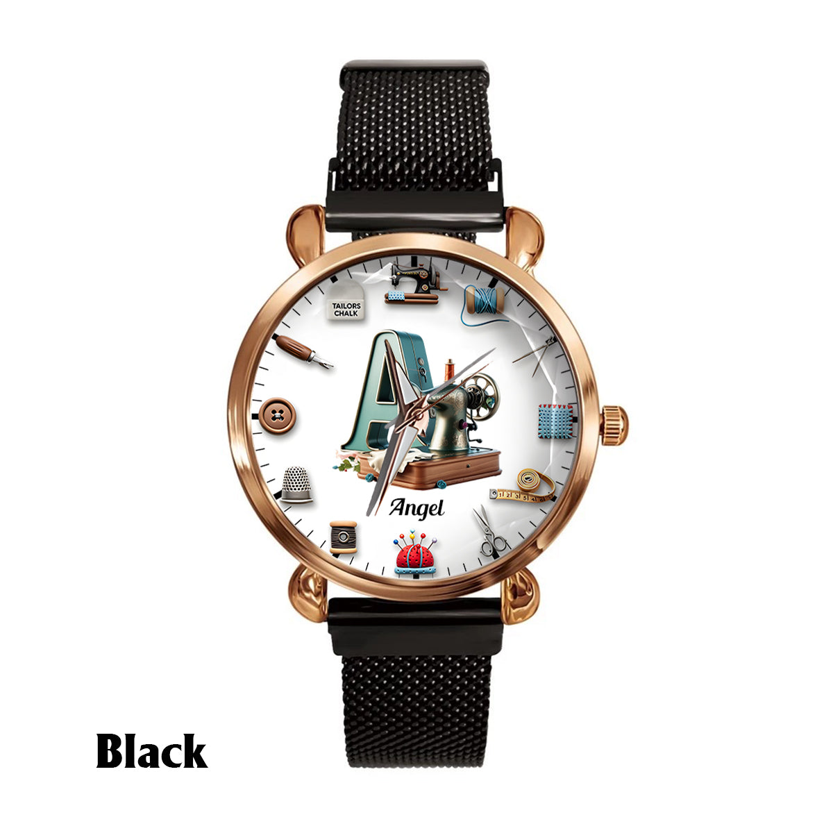 Nähbegeisterung – Personalisierte Damen-Handuhr 