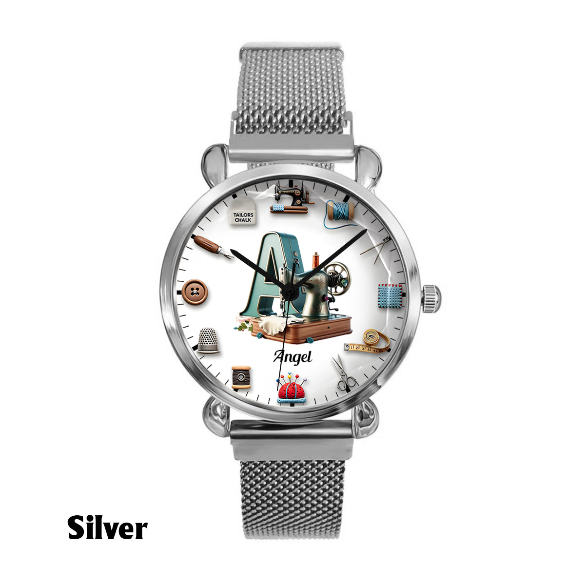 Nähbegeisterung – Personalisierte Damen-Handuhr 