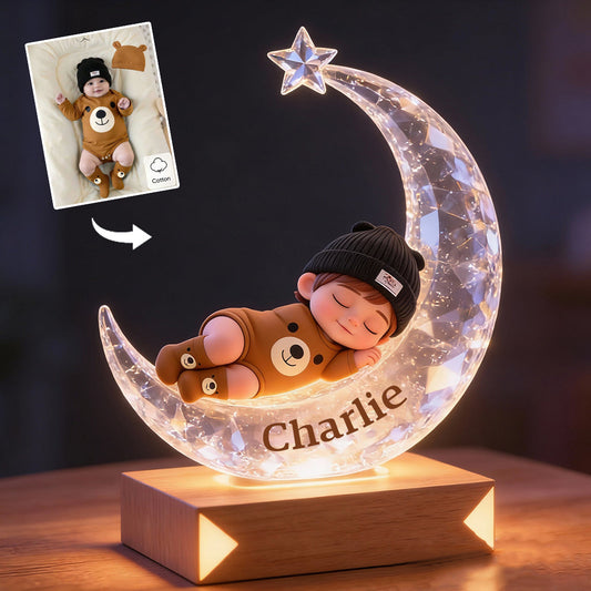 Ich liebe dich, Baby – Personalisierte LED-Nachtleuchte aus Acryl für Kinder