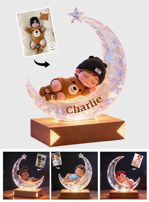 Ich liebe dich, Baby – Personalisierte LED-Nachtleuchte aus Acryl für Kinder