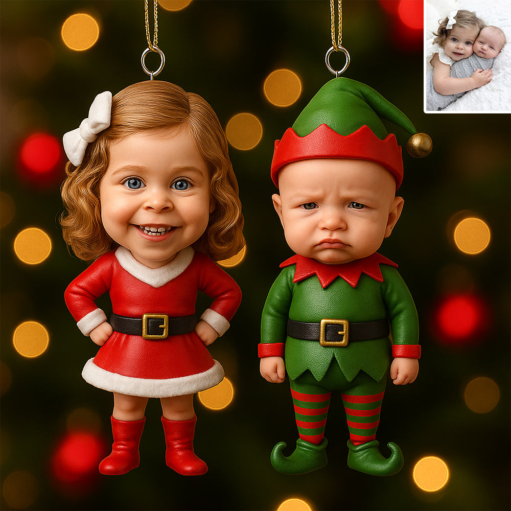 Weihnachtsgeschenk für die Familie – Personalisierte, individuell gestaltete 3D-Minifiguren-Weihnachtsfigur