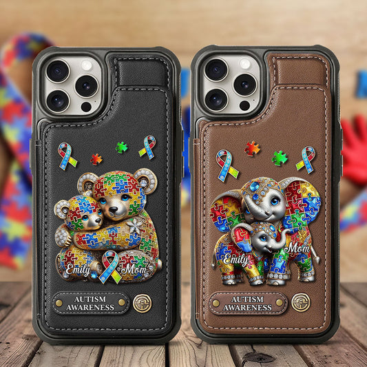 Strong Mama - Personalized Autism Awareness Wallet Phone Case