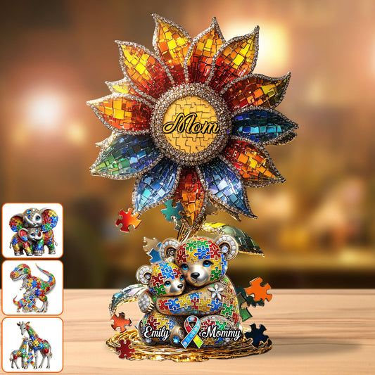 Starke Mama – Personalisierte Acrylplakette zur Sensibilisierung für Autismus