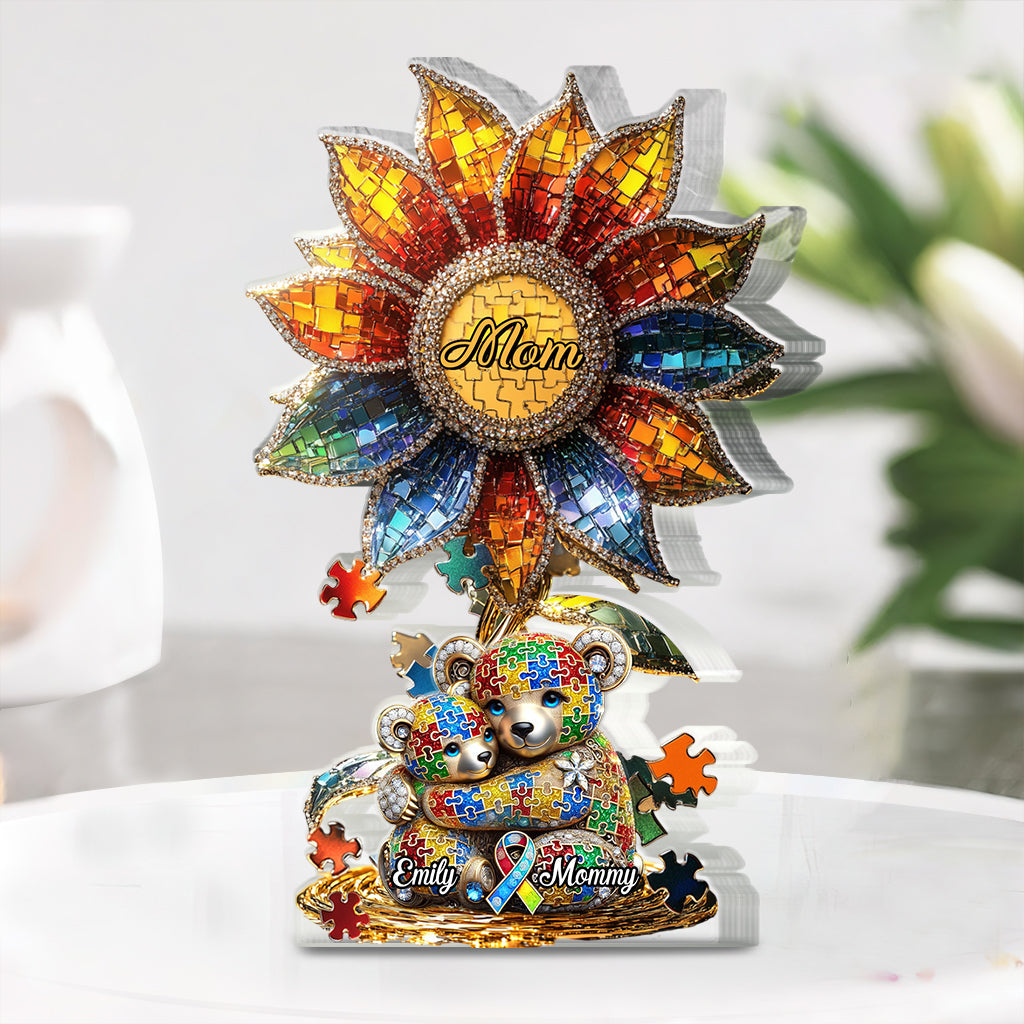 Starke Mama – Personalisierte Acrylplakette zur Sensibilisierung für Autismus