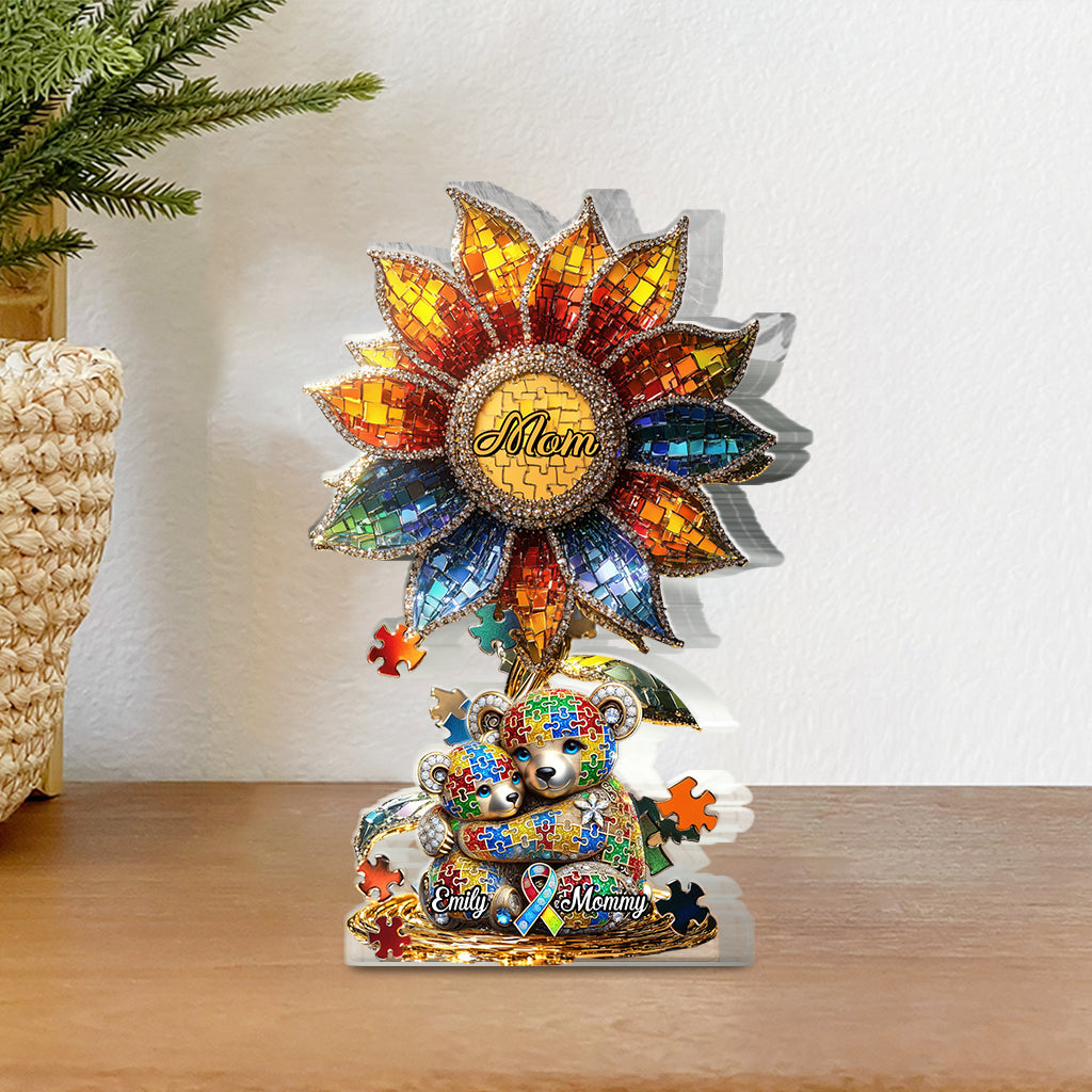 Starke Mama – Personalisierte Acrylplakette zur Sensibilisierung für Autismus