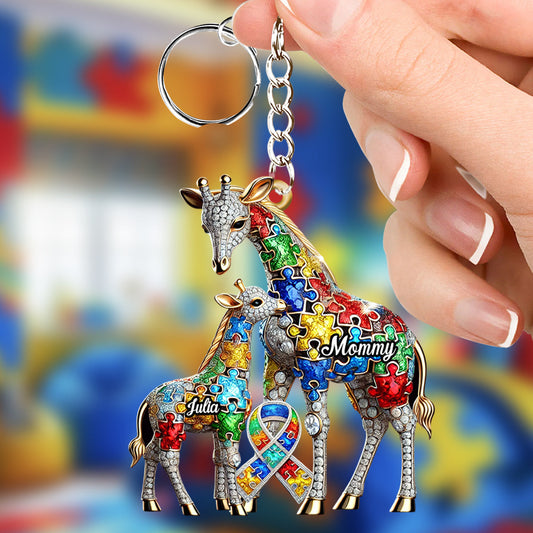 Starke Mama – Personalisierter Schlüsselanhänger zur Sensibilisierung für Autismus