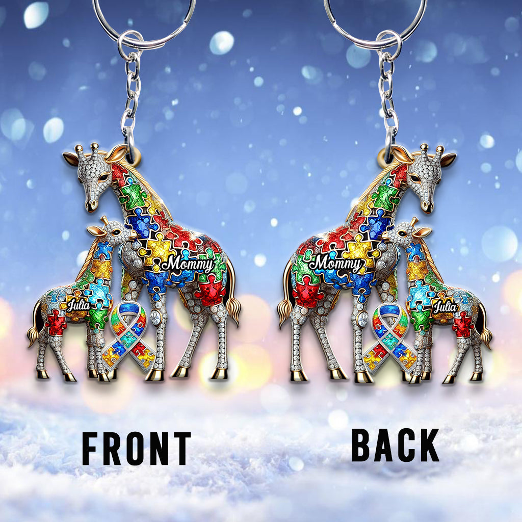 Strong Mama - Personalized Autism Awareness Keychain