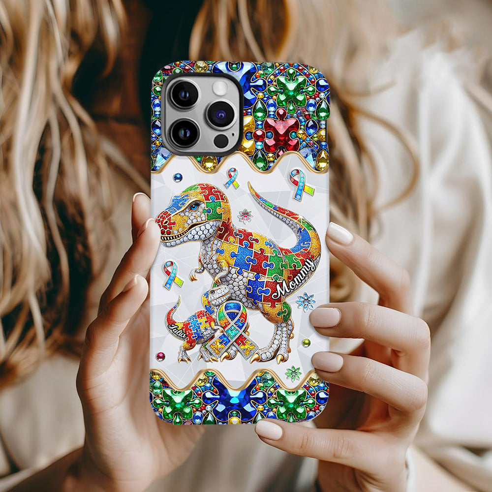 Strong Mama – Personalisierte Handyhülle mit Vollbild-Print zum Thema Autismus