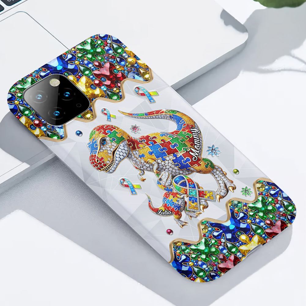 Strong Mama – Personalisierte Handyhülle mit Vollbild-Print zum Thema Autismus