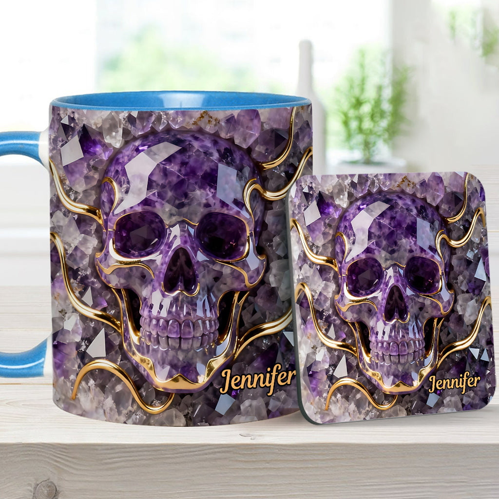 Beautiful Skull - Personalized Skull Accent Mug