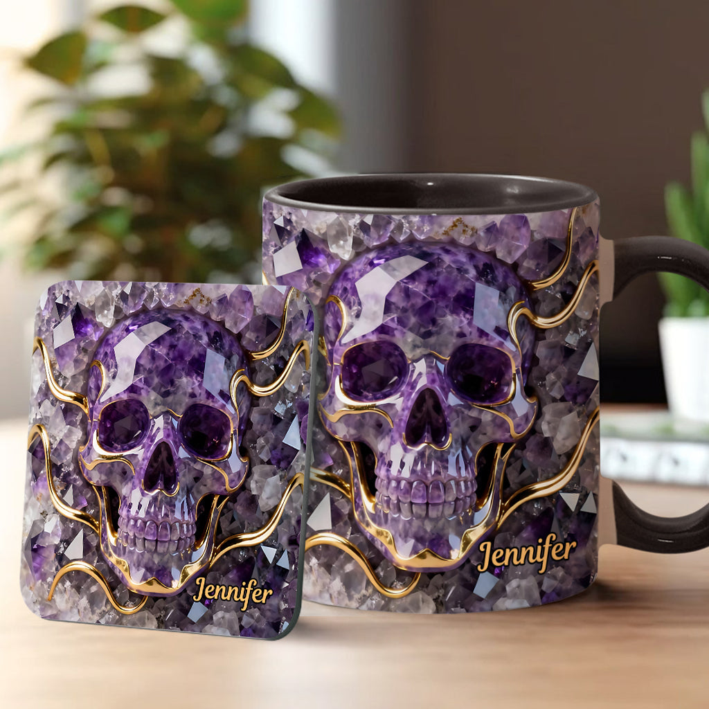 Beautiful Skull - Personalized Skull Accent Mug