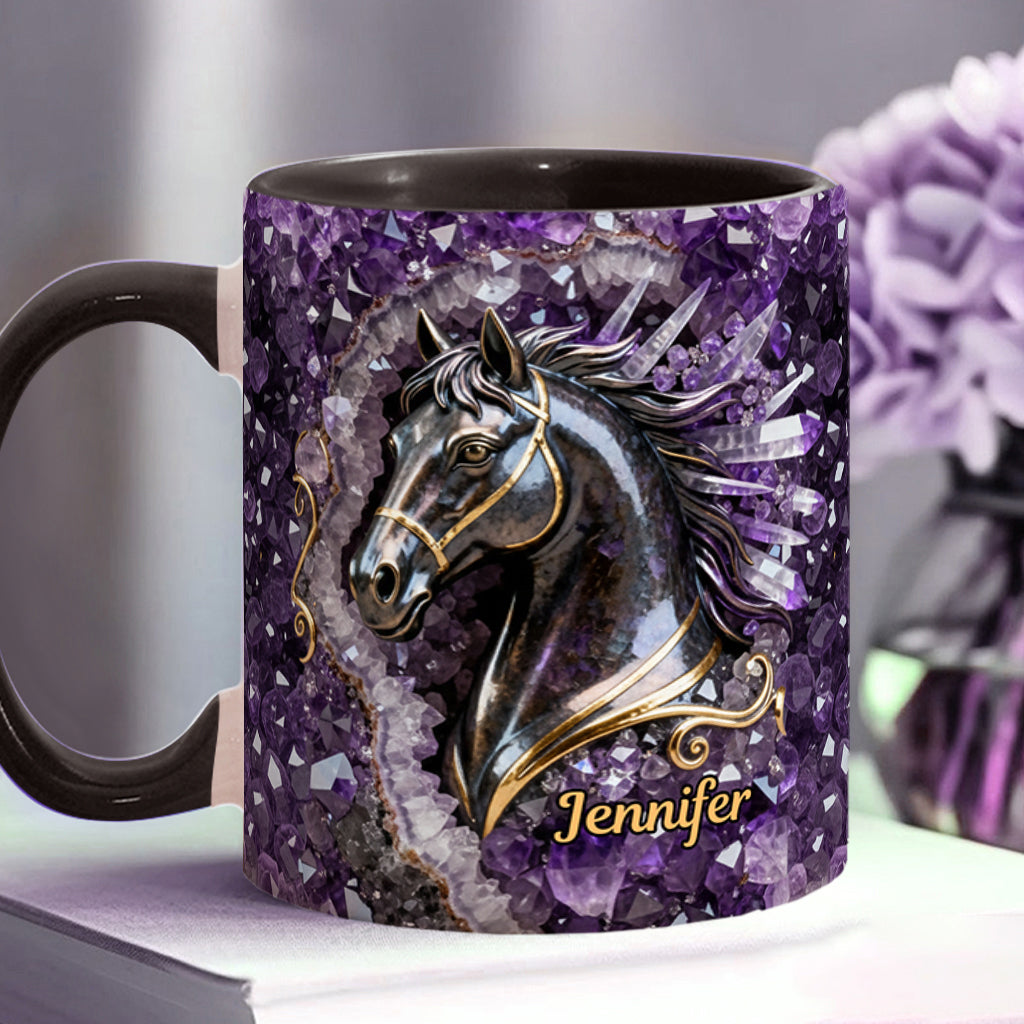 Love Horse - Personalized Horse Accent Mug & Coaster